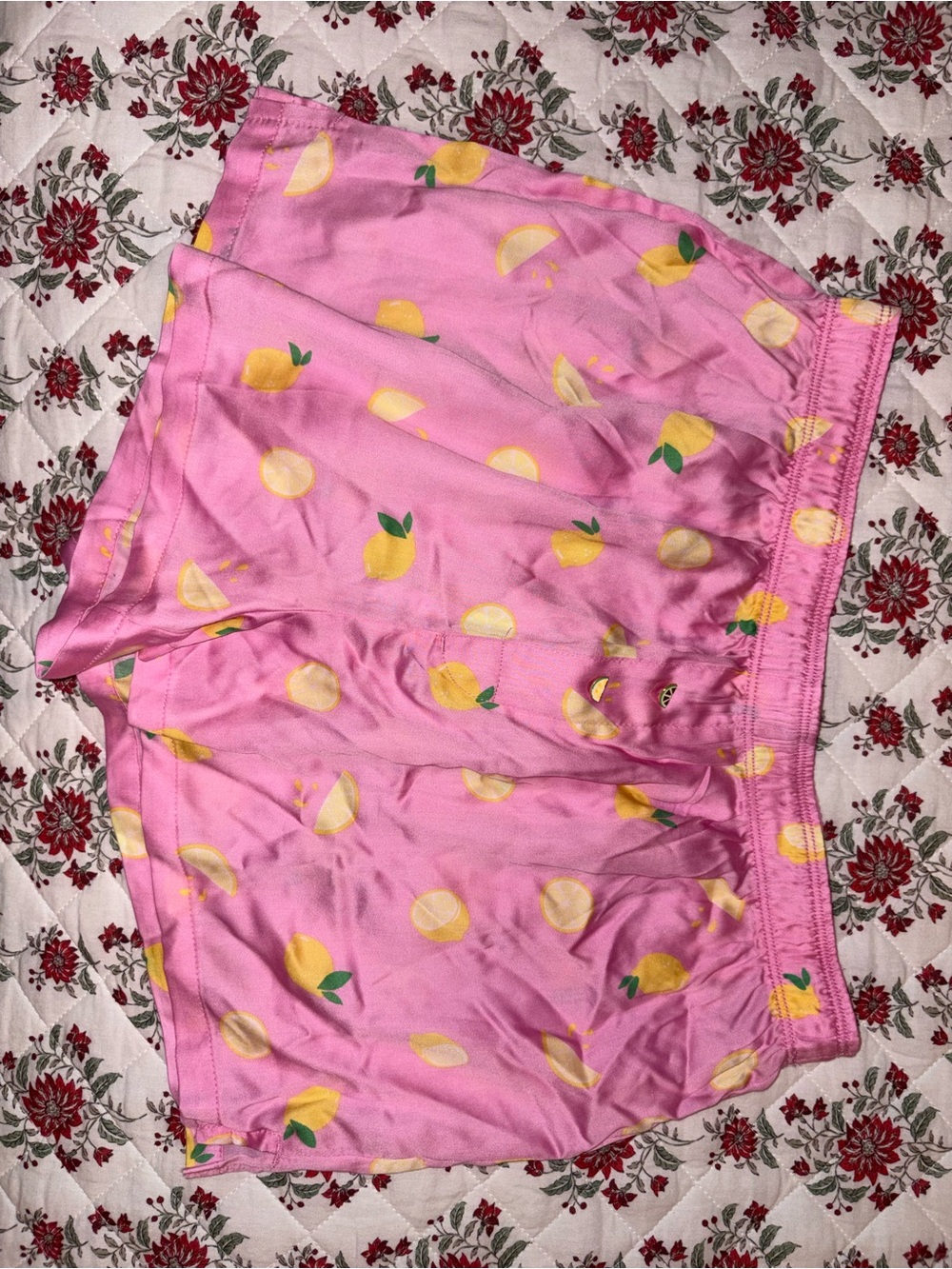 PINK Victoria's Secret Pink Lemon-Print Lounge Shorts Sz XS